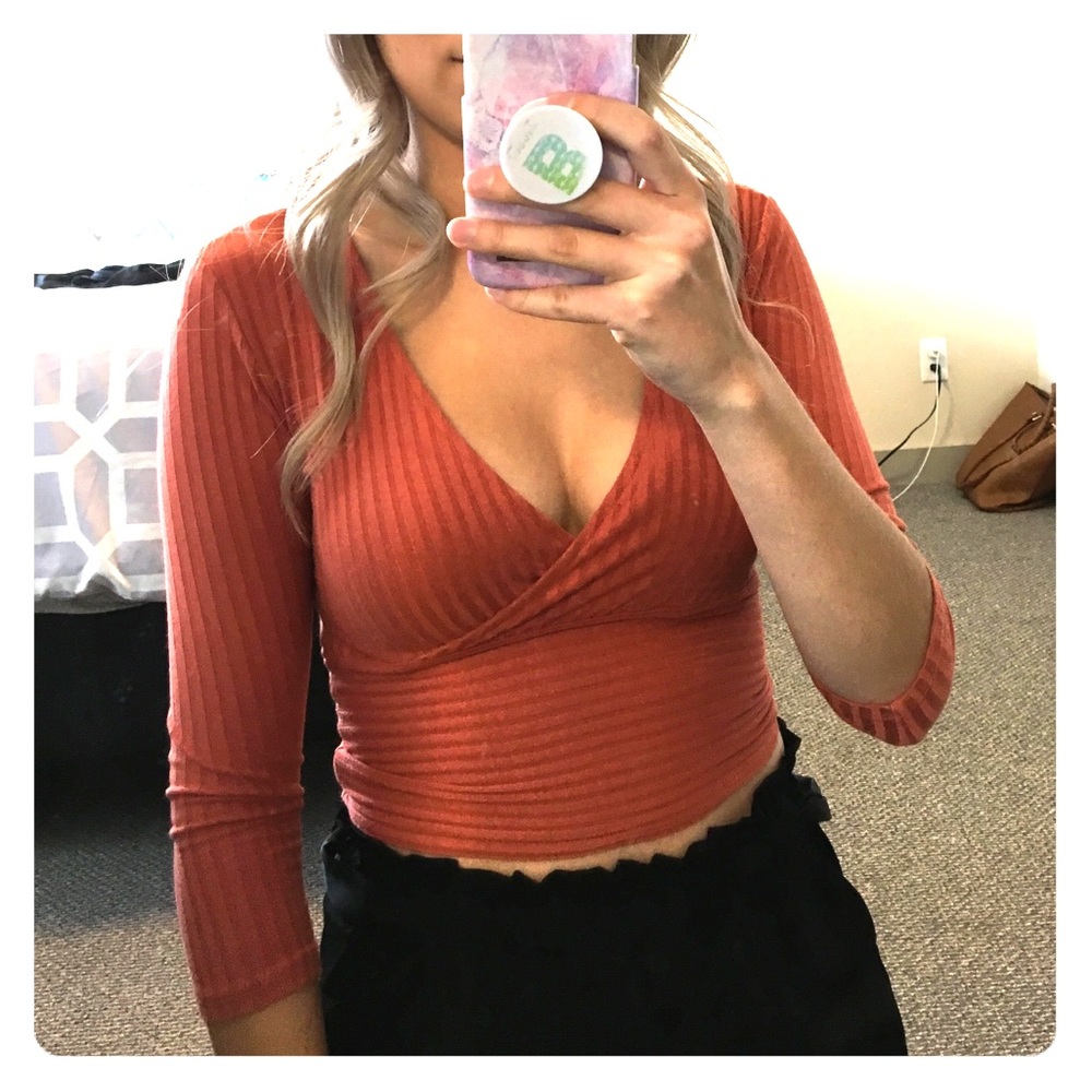 Forever 21 Long Sleeve Crop Top